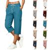 Cargo Capris for Women Casual Straight Leg Cropped Pants with Pockets