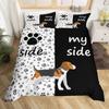Kids Cartoon Dogs Duvet Cover Set King Size Corgi Pug Pattern Comforter Cover For Boys Girls Adult Bedroom Decor,Cute Puppy Pet
