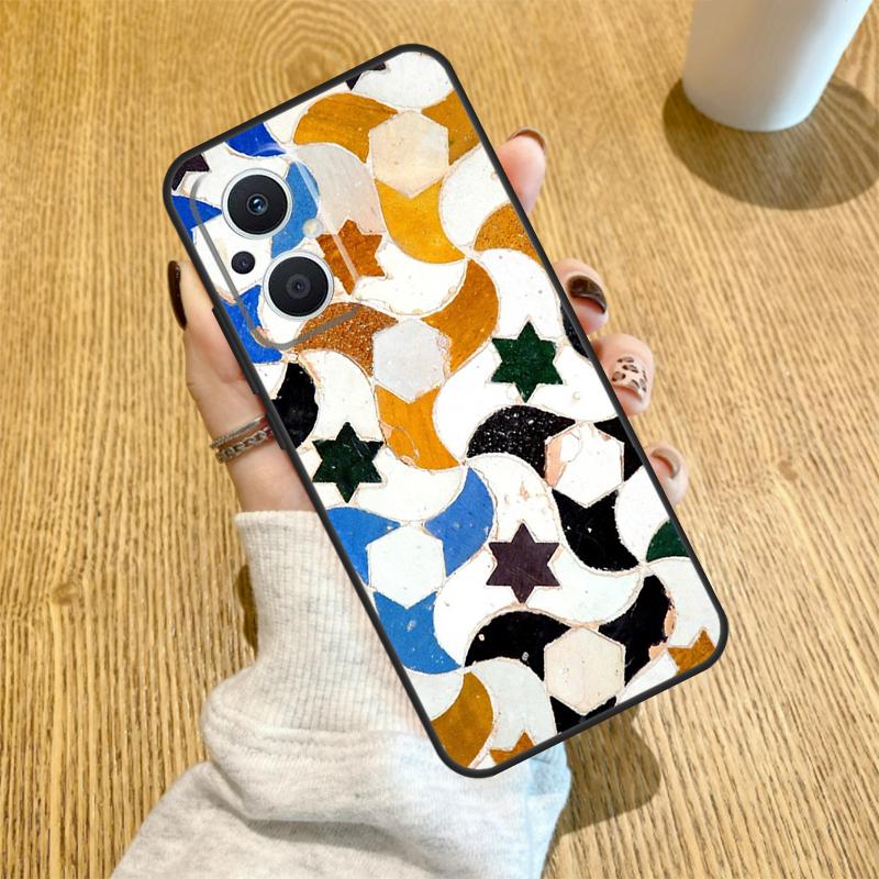 Moroccan Tile Funda For OPPO Reno 10 11 12 13 14 Pro 14F 13F 12F 11F 7 8 Lite OPPO Find X5 X8 X9 Pro Case