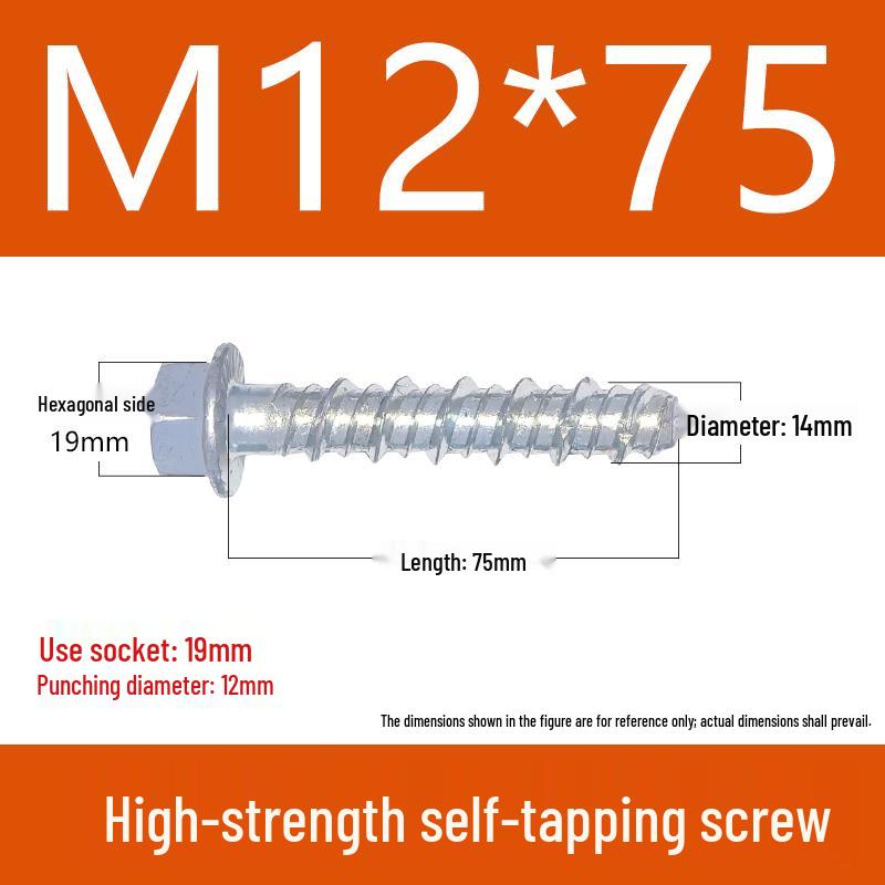 High-Strength Self-Drilling Concrete Anchor Bolt with Self-Anchoring Point and Special Cutting Head