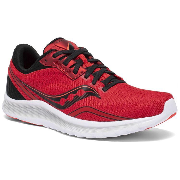 SAUCONY Kinvara 11 Cushioning Low Top Running Shoes Men Sneaker Red Black S20551-30