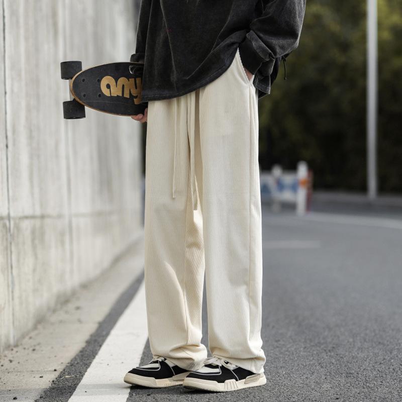 Pants Men's Spring and Autumn New Men's Corduroy Pants Casual Pants Loose Straight Floor Mopping Pants Long Pants Big Goods Main Push