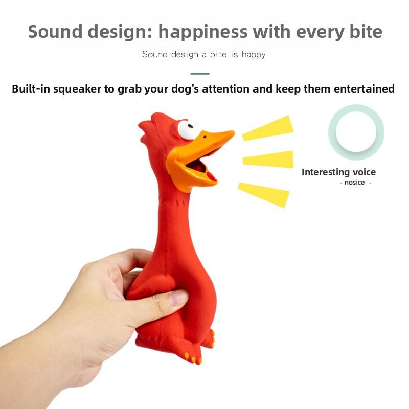 Vocal Latex Scream Chicken Pet Toy - Durable Latex for Chewing and Teeth Grinding Chicken Pet Supplies