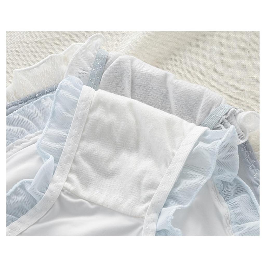 AZBESCZ Milk Silk Panties with Satin Cute Lace and Ribbon Soft and Plus Size Panties 5 Colors Women's (5-Piece Set) Panties, Design, (XL, Available)