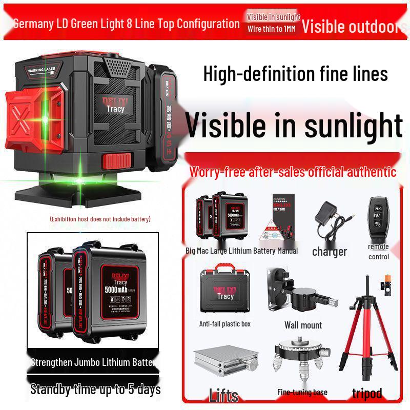 High Precision Green Laser Level: New Model Outdoor Wall and Floor Sticker