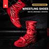 Edition Men's Boxing Boots Women High Top Hook Loop Breathable Wrestling Shoes Martial Arts Training Shoes