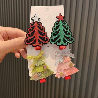 2023 Christmas Tree Hair Clips for Girls: Cute Hair Accessories for Children & Babies