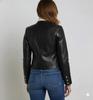 Stylish Casual Handmade Women's Black Lambskin Leather Jacket Genuine Trucker