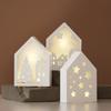 4PCS Luminous Hollow House Silicone Molds for Decorative Ambient Lights, Plaster Molds, And Storage House Molds