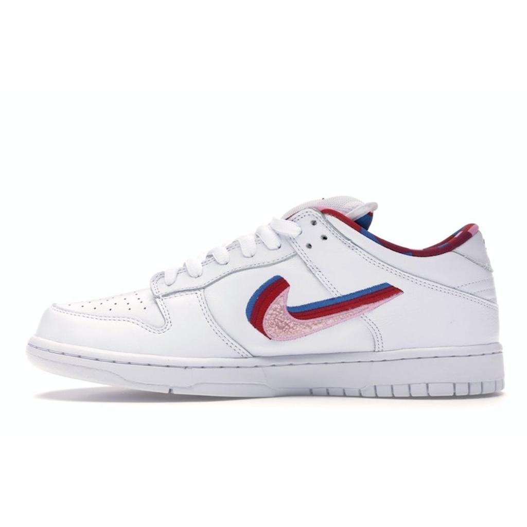 Parra x Nike Dunk Low OG SB QS Tênis Unissex Branco Rosa-Rise-Vermelho-Ginásio CN4504-100