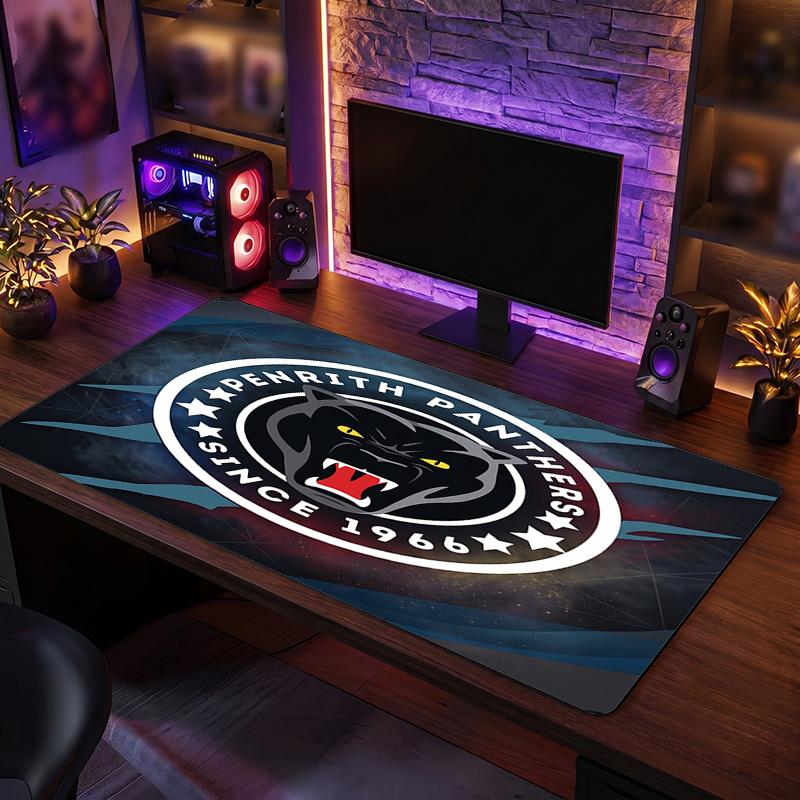 Penrith Panthers Pattern Mousepad Anti?Slip Rubber Desk Pad For Gaming Working Desktop Decoration