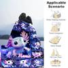 1PC Custom Name Axolotl Fantasy Collage Flannel Blankets Patterns Throw Blanket All-Season Soft Gift for Couch, Bed, Camping Gifts