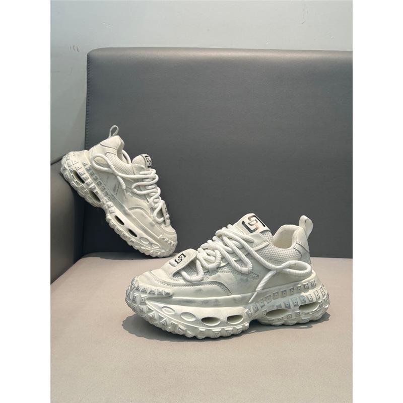 Nueva suela de zapato de primavera suela gruesa pulida zapatos deportivos viejos calientes papá cl