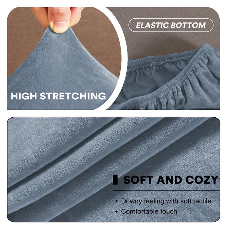 Chair Cover Home Office Chairs Dining Elastic Silver Fox Plush Universal Protection Circular Camping Bedroom Hotel Sofa Covers