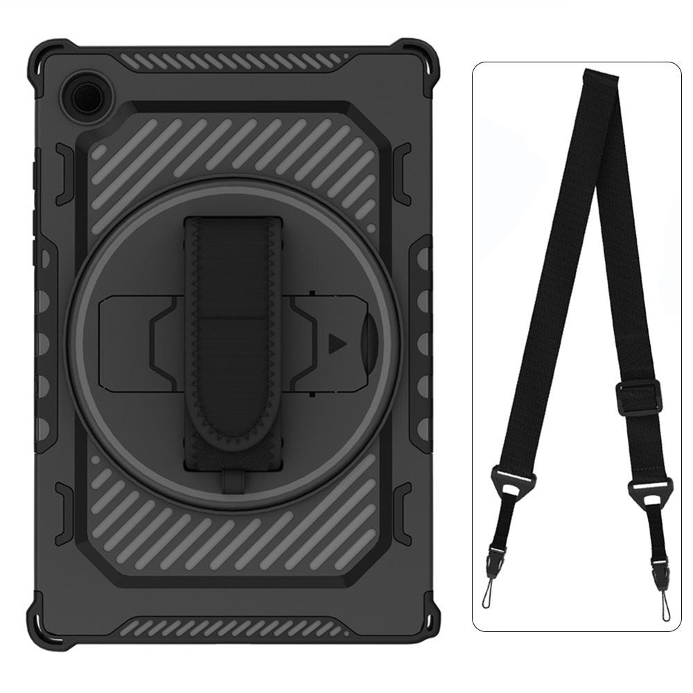 Suitable for Samsung tablet protective case A8X200A11plusA9plus with 360-degree rotating stand and hand strap