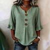 Women V Neck Button Blouse, Spring Summer Casual Top