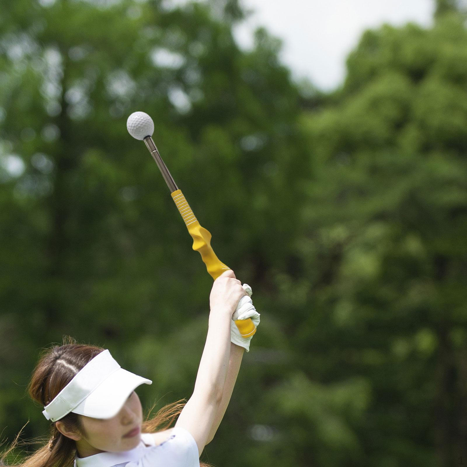 

Выдвижной тренажер для гольф-свинга для начинающих, для правшей, 40-67,5 см, портативная рукоятка жёлтый
