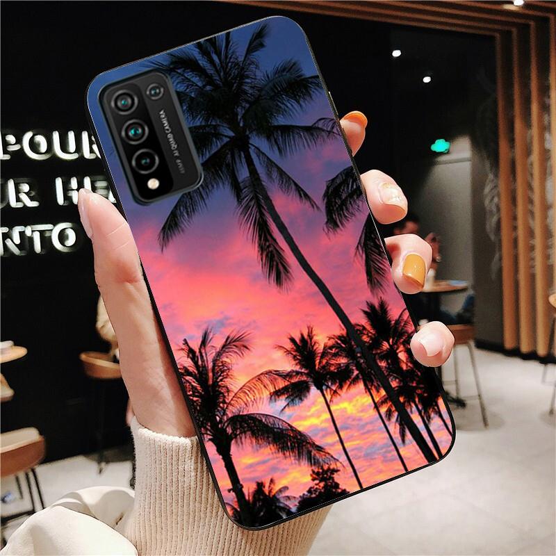 Palm Summer Beach Sea Phone Case for Huawei Honor 50 10X Lite 20 7A 7C 8X 9X Pro 9A 8A 8S 9S 10i 20S 20lite 7X 10 lite