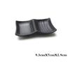 1Pcs Black Melamine Food Grade Plastic Soy Sauce  Pot Bar Tableware Seasoning Sauce Chili Double Grid Sauce Dish Snack Plate