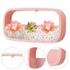 Wall Hanging Planter Rectangle Design Wall-Mounted Flower Pot Simple Stylish Geometric Wall Mounted Air Plants Pot Holder Decor