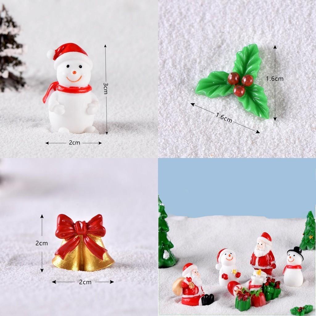 Adorable Mini Christmas Ornaments Featuring Resin Santa And Snowman Micro Landscapes