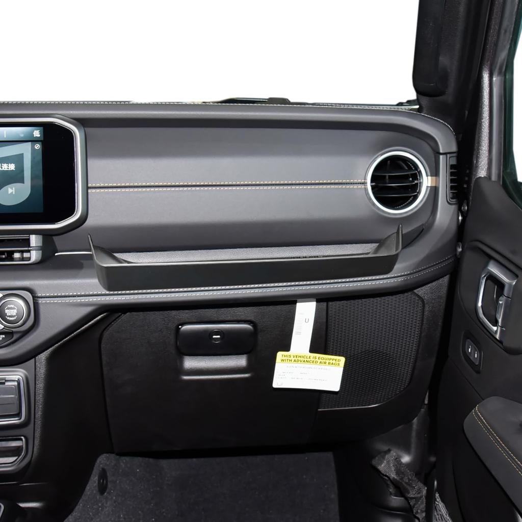 YOCTM Door Handle Pocket for Jeep Wrangler JL Gladiator JT 4XE 2024 2025 Glove Side Storage Box Custom Interior with Mat - Box/Passenger -