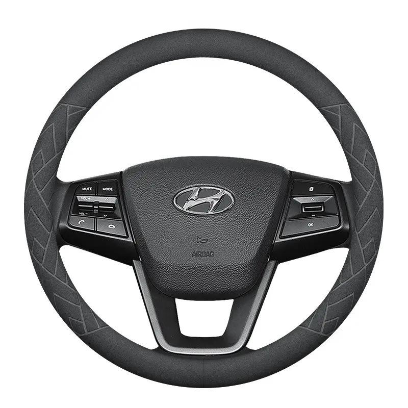 Ultra-Thin Suede Winter Steering Wheel Cover for Hyundai Ix35 (2012, 2019, 2021 Models)