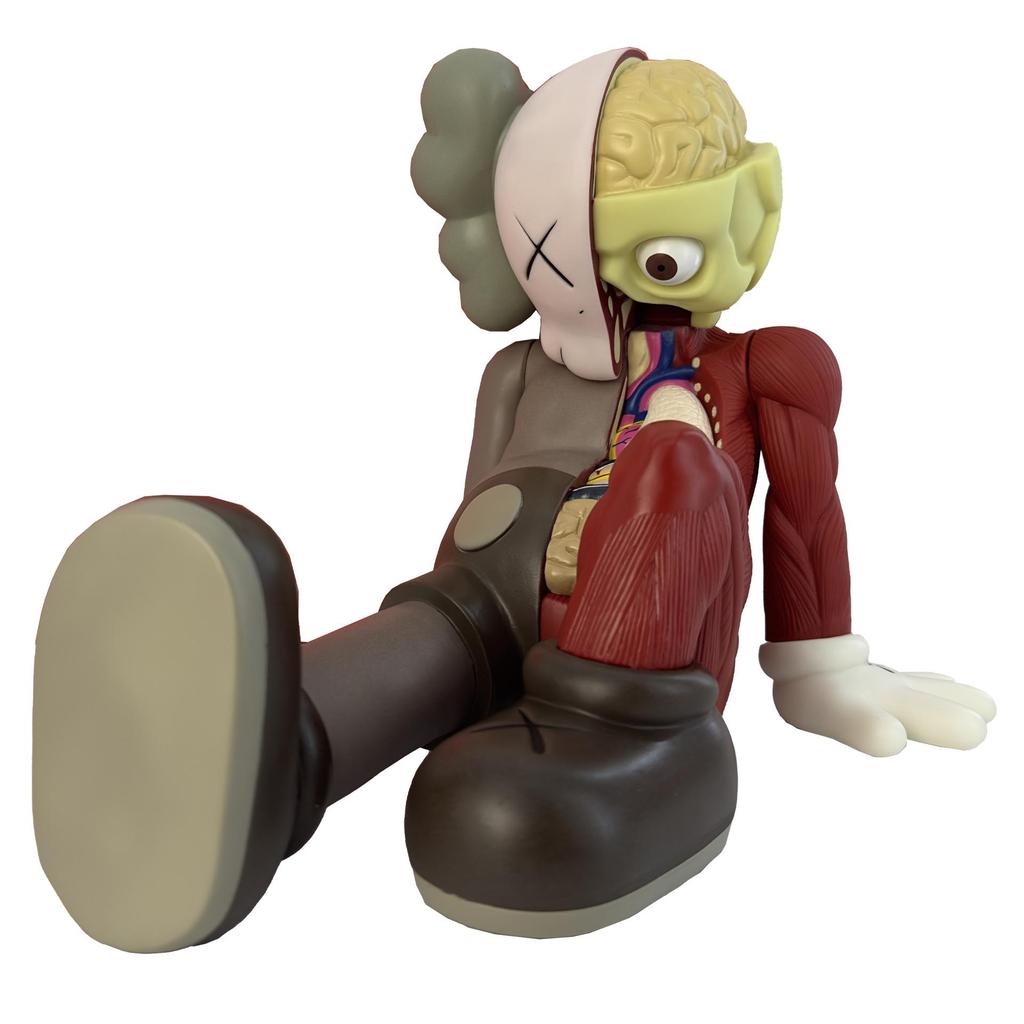 Kaws Semi-Dissected Bear Figure Ornament - Trendy Decorative Toy for Living Room Collection Gift