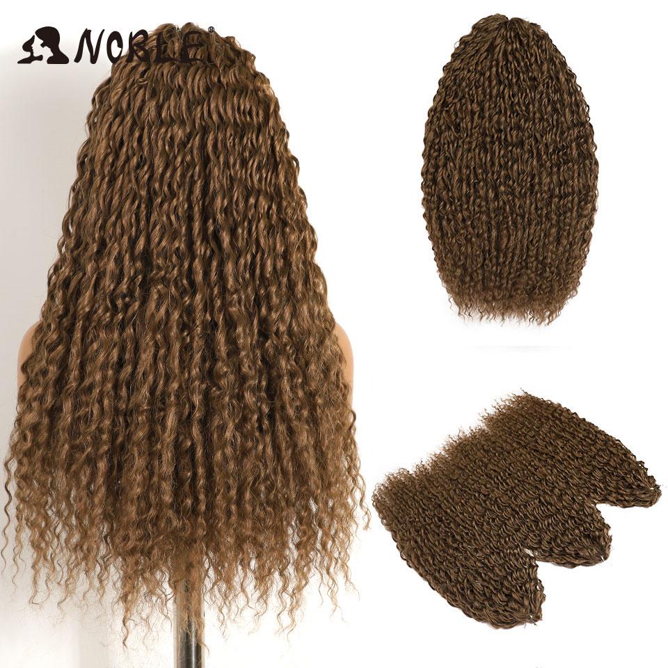 

Noble 24 Inch Jet Black Water Wave Crochet Hair Synthetic Braiding Hair, Pre-Stretched Curly Crochet Braids Extensions for Women (as the picture,24inches-60cm)