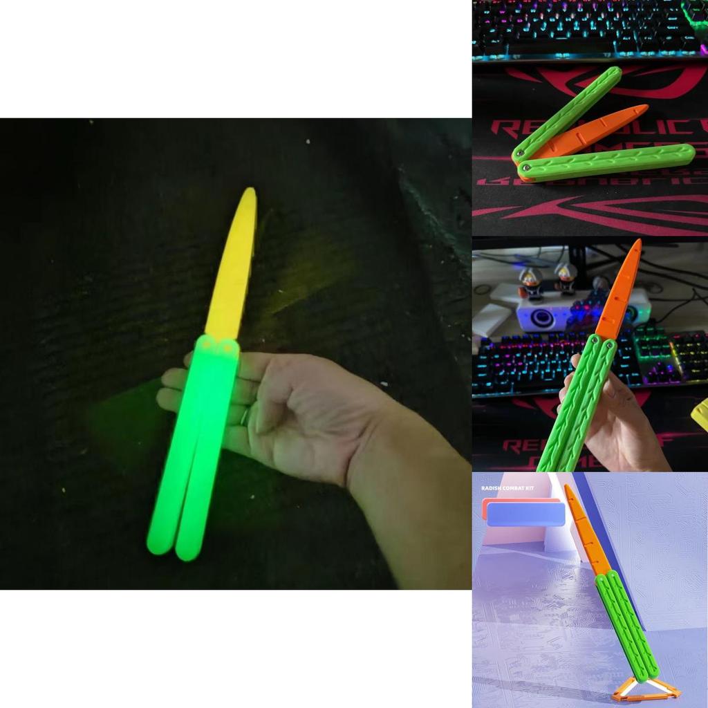 Nachtleuchtende Karotte Schwerkraft 3D Kreatives Extra Großes Schmetterlingsspielzeug zum Stressabbau