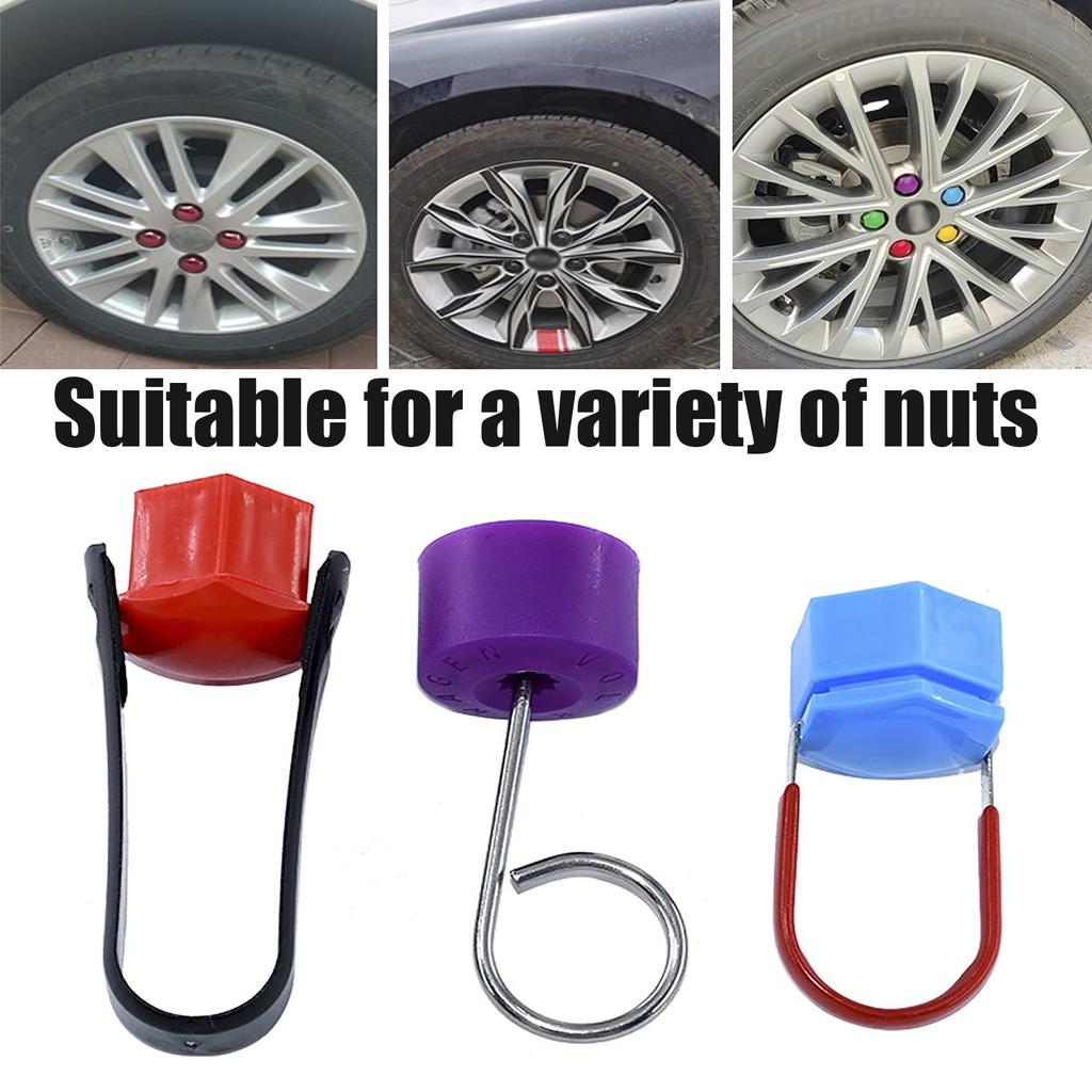 Alloy Wheel Bolt Nut Caps Covers Puller Remover Tool Mini Portable Tweezers Wheel Repair Tool for for Volkswagen Car Tool