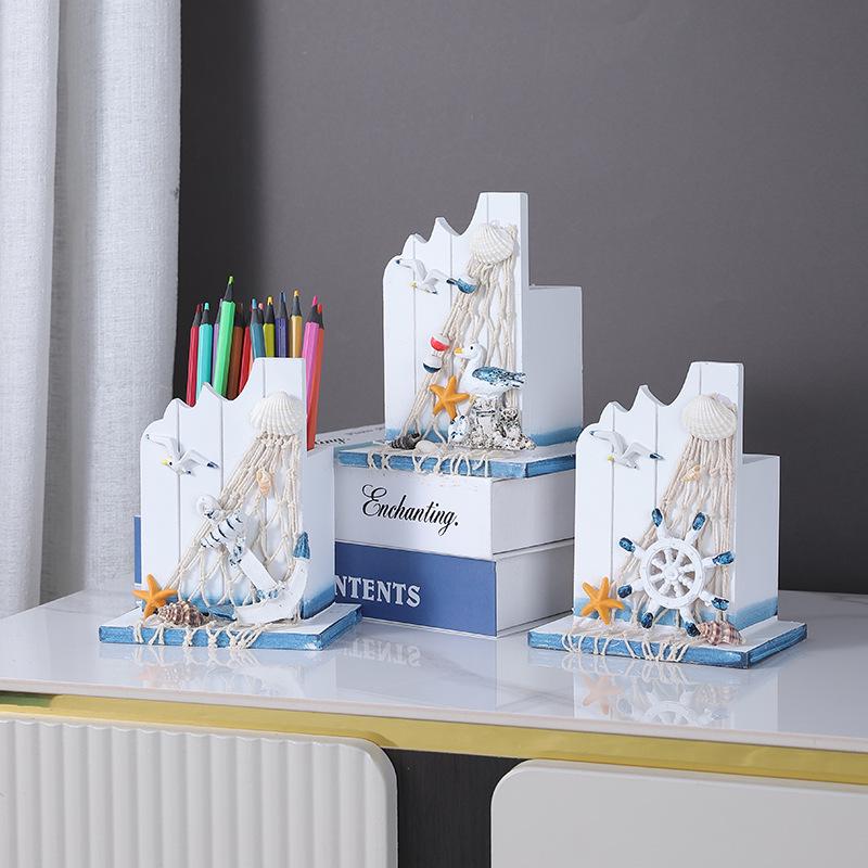 Mediterranean Ocean-Themed Wooden Decor for Home & Office
