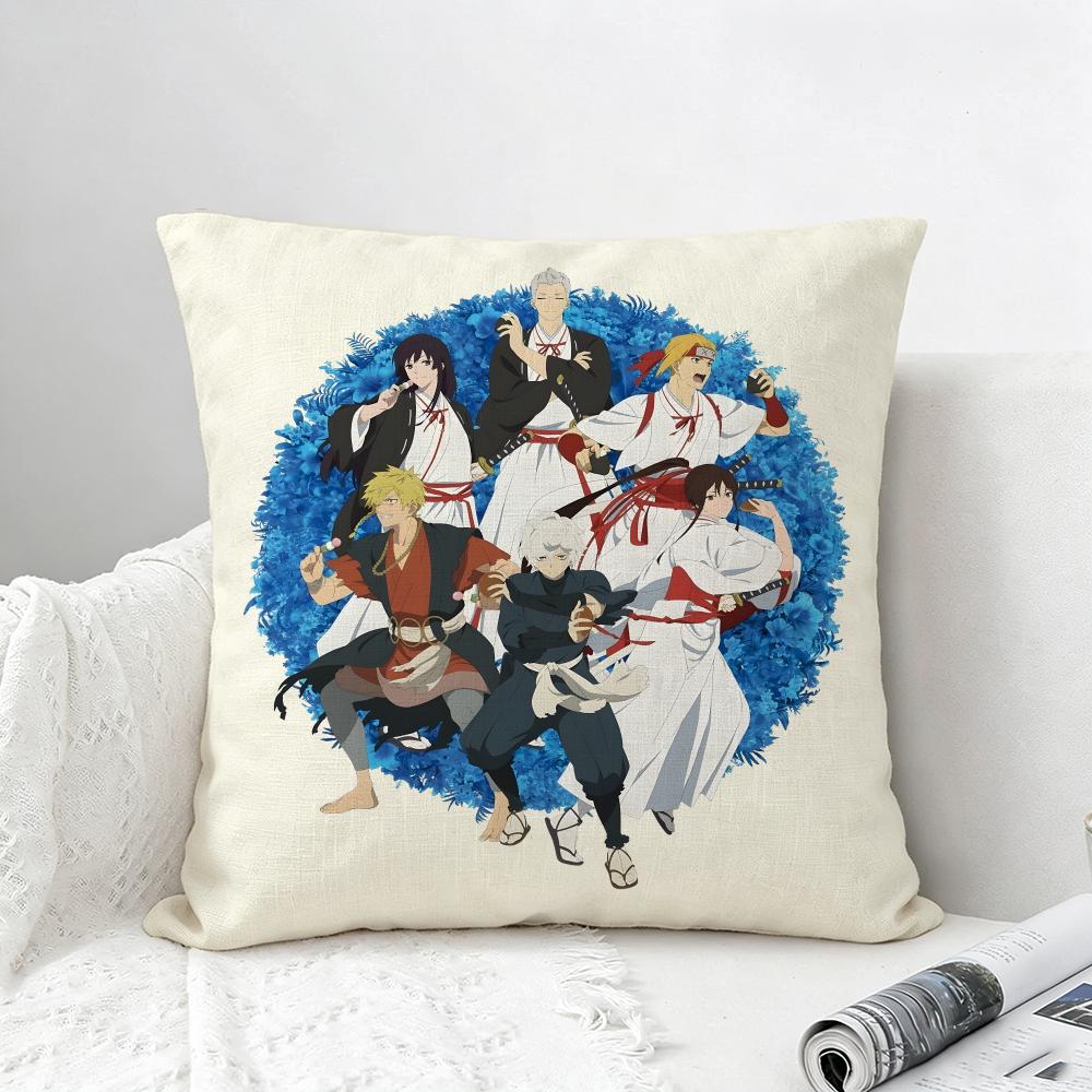 Anime Hells Paradise Cushion Cover Natural Linen Pillowcase Set AllinOne Decor for Sofa Bedroom  Chair
