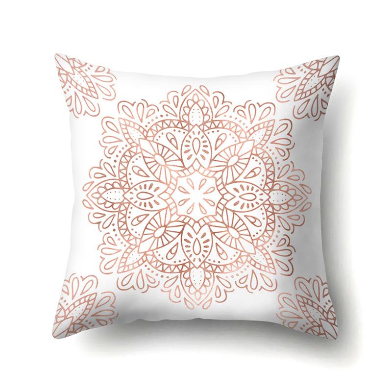 Polyester Pillow Case Automobile Decoration Home Printed Pillow Case Waist Cushion Cover Car Cushion Head Cushion Cover