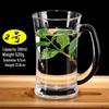 UOSO Large Glass Beer Mug with Handle and Lid
