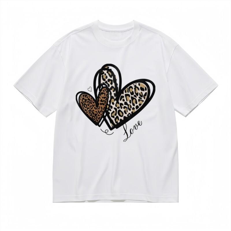 

Women s All-Season Breathable Classic T-Shirt Animal Heart Love Design Tee M