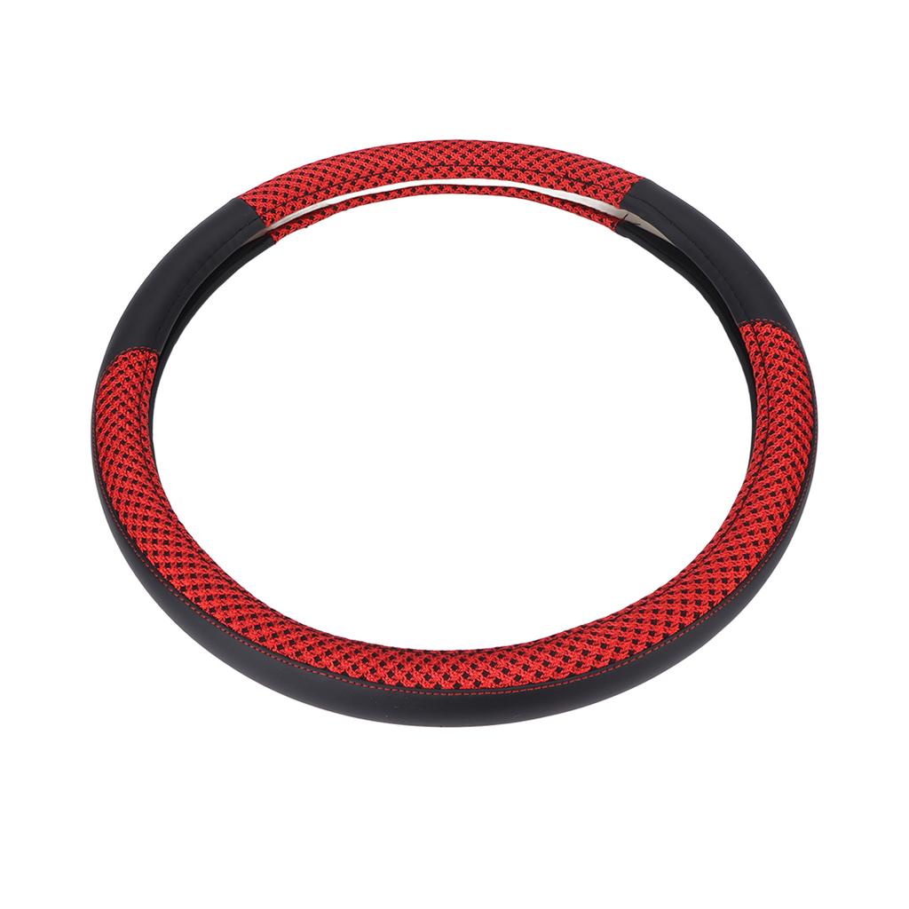 15in Car Steering Wheel Cover Protector Artificial Leather   for Diameter 14.5‑15in Modification
