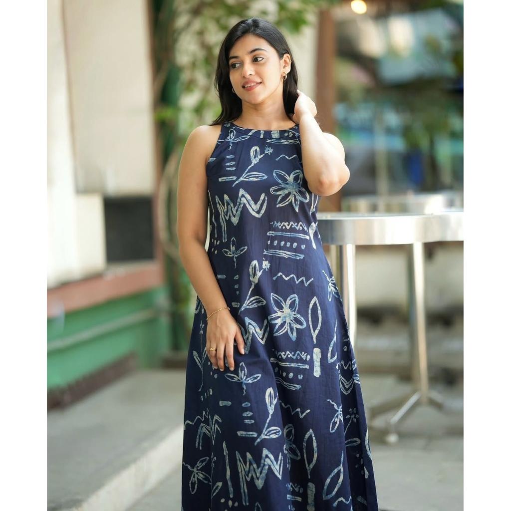 Floral Printed Sleeveless Top Kurti Palazzo Set Indian Women's Kurta Cord Set