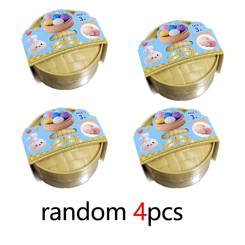 Colorful Dumpling Squishes Stress Balls Reusable Short Rebound Decompression Playthings Dough Ball One-Of-A-Kind Home Decoration Gifts