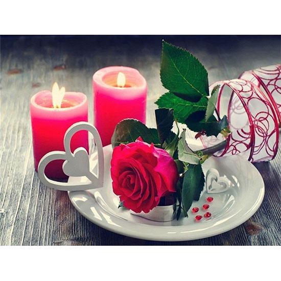 

Huacan DIY Алмазная вышивка Розовая роза Алмазная картина Цветочный горный хрусталь Мозаика 30*40 cm