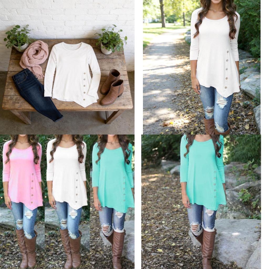 Womens Long Sleeve Casual Shirt With Loose Fit For Daily Wear