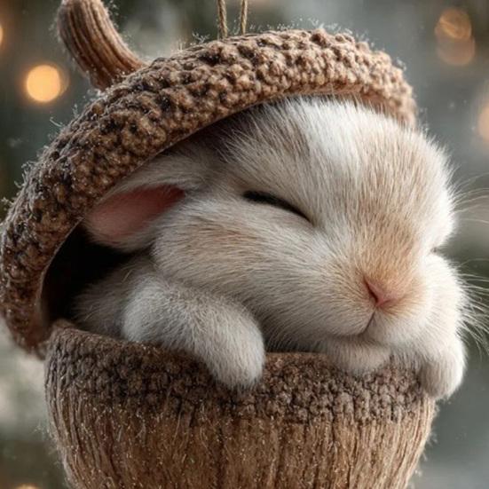 1/6Pcs Car Pendant Charming Squirrel Hedgehog Fox Acorn Acrylic Ornaments Christmas Tree Tabletop Car Accents Holiday Decor