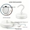 Neodymium Iron Boron Strong Magnetic Hook - Black & White Plated