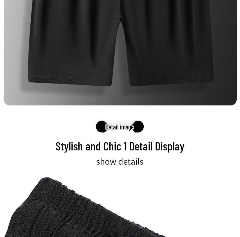 Ice Silk Quick-Dry Printed Sports Shorts - Unisex, Plus Size Available