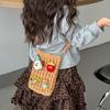 Cartoon Kids Shoulder Bag With Handcrafted Knit Cute Doll Design For Toddler Daily Use