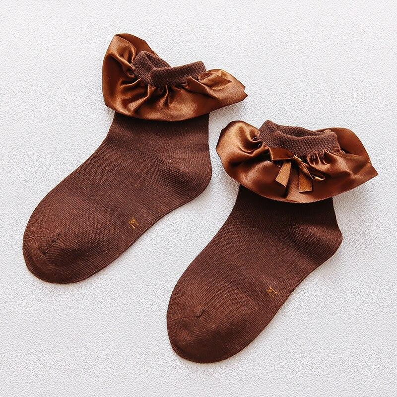 Printemps été bébé chaussettes mignon dentelle fleur arcs nouveau-né bébé fille chaussette coton princesse filles chaussettes enfant en bas âge chaussettes bébé fille trucs