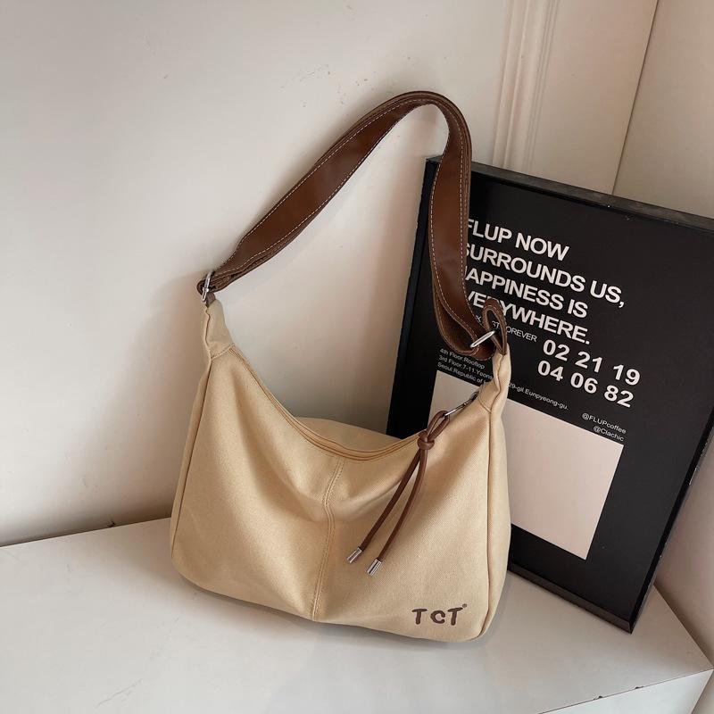 Retro tote bag women's summer new trendy fashion shoulder bag casual commuter underarm messenger bag