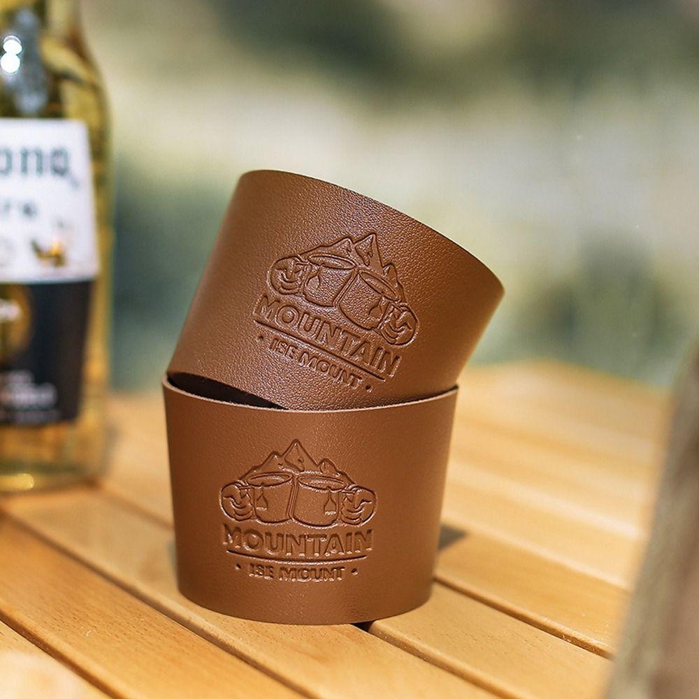 Cup Heat Insulation Cover Protective Cover Cup Sleeve Leather Cup Cover Stainless Steel Cup Sleeve