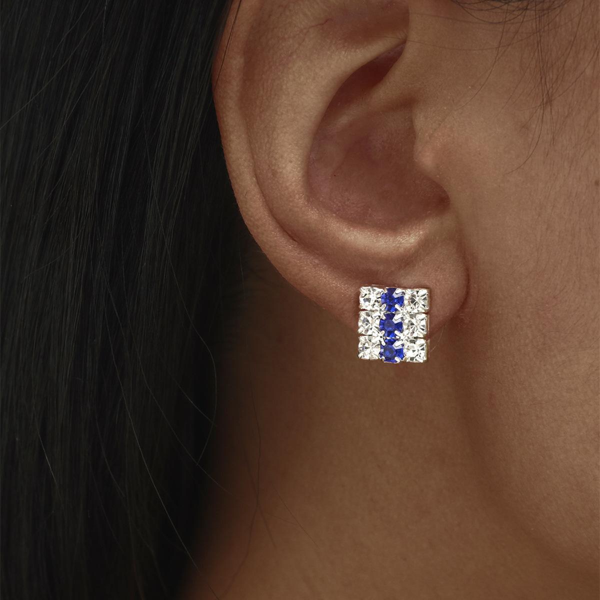 

Высококачественные серьги с бриллиантами, квадратные серьги, модные сверкающие серьги со стразами, женские серьги, 1 пара