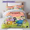 Adventure Time Pattern Bedding,Quilt Set Quilt Cover Pillowcase Home Decoration Birthday Gift (1 * duvet cover + 2 * pillowcase, without core)